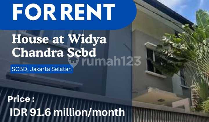 For Rent 4-Storey Residence in a prime SCBD Sudirman area
