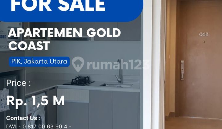 Dijual Gold Coast Apartment 1BR Full Low FL Best Sea View