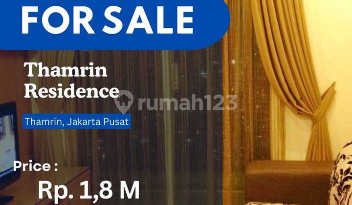 Turun Harga Dijual Apt. Thamrin Residence 2Br Full Furnish