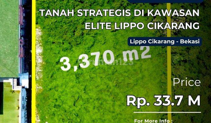 Dijual Tanah Strategis di Kawasan Elite Lippo Cikarang 1