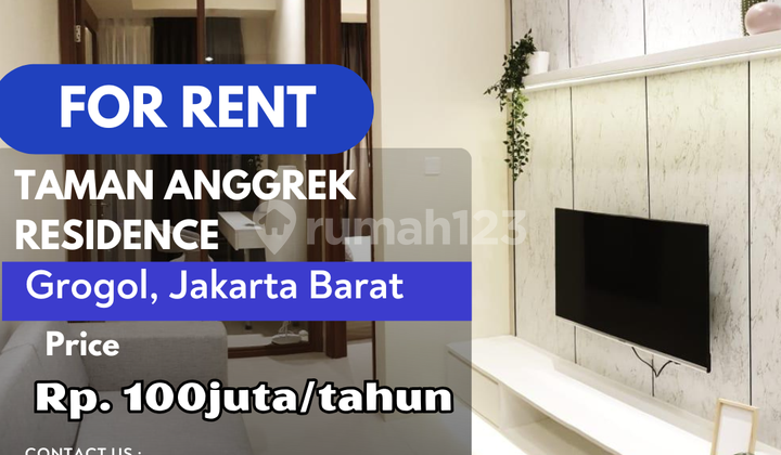 Taman Anggrek Residence Unit 1BR+1Study Full Furnish Mid Floor 1
