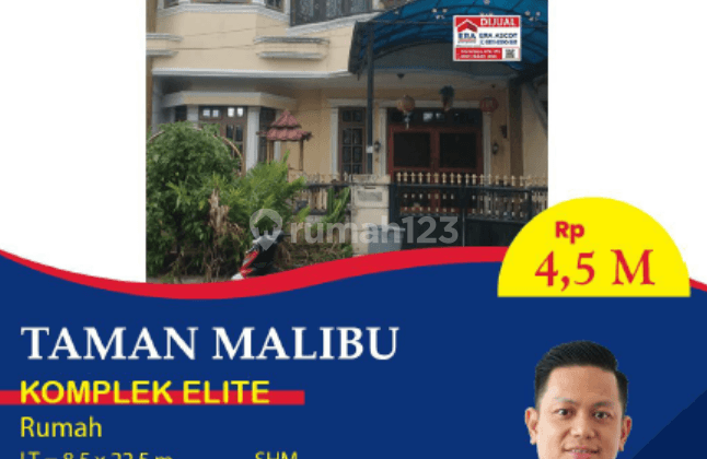 Rumah Siap Huni 2 Lantai Bagus SHM di Taman Malibu, Medan 1