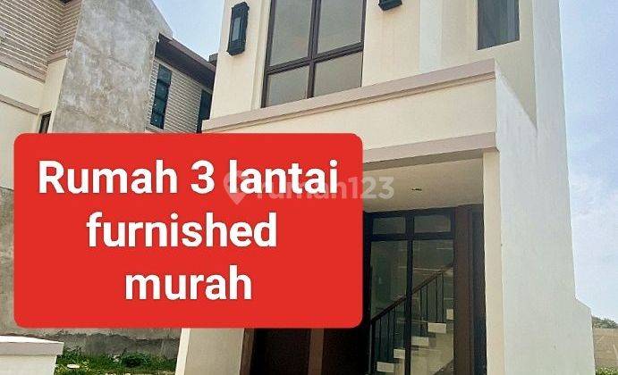 Rumah baru 3 Lantai furnished di Lavon swan city cikupa 1