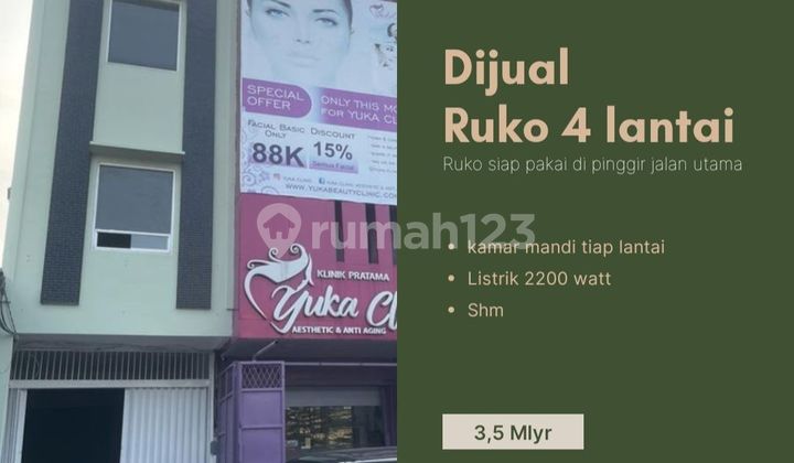 Dijual Ruko 4 Lantai Siap Pakai di Jl Kh Hasyim Ashari Cipondoh