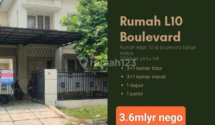 Rumah 2 Lantai di jalan boulevard Banjar wijaya  1