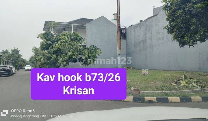 Tanah kavling hook 213 m² di Cluster krisan banjarwijaya  1