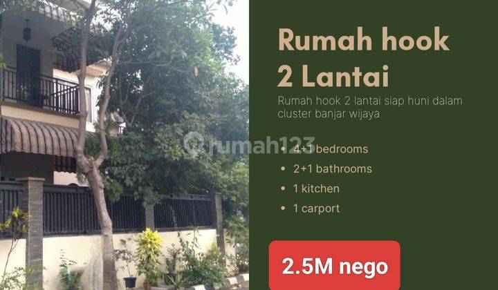 Rumah Murah hook 2 Lantai SHM di Cluster grasia banjarwijaya  1