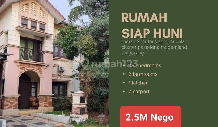 Rumah 2 Lantai Shm Bagus Di Cluster Pasadena Modernland  1