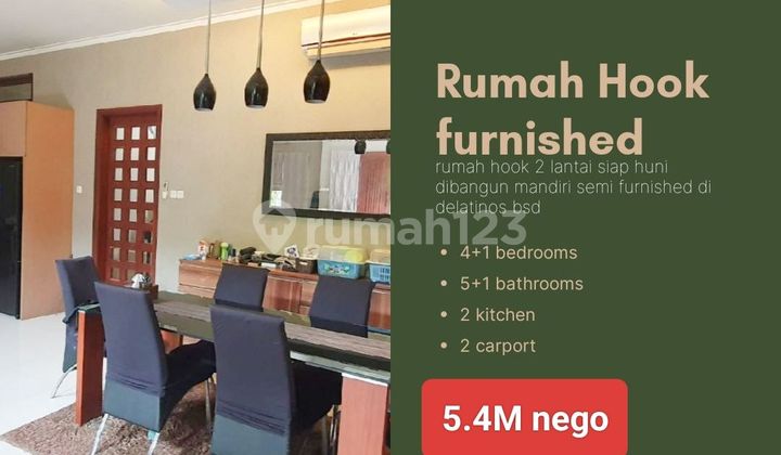 Rumah hook bangun mandiri furnished di Cluster mexicano