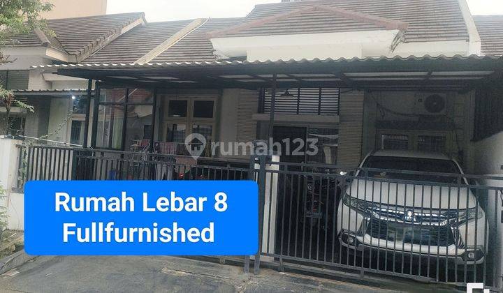 Rumah Lebar 8 Semifurnished Shm Di Cluster Nusantara 1