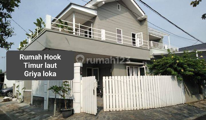 Rumah Hook 2 Lantai Barat Laut Griya Loka Bsd City  1