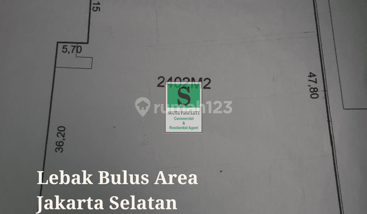 Tanah di Lebak Bulus, Jakarta Selatan SHM 2.402 m² 1