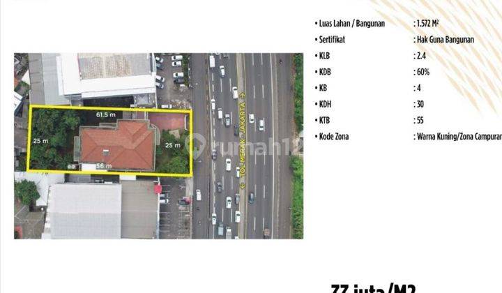 Tanah Luas 1572 M2 Bonus Rumah. Jl. Arjuna Tomang, Jakarta Barat 1