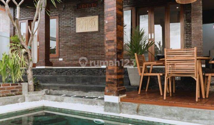 Leasehold Until Nov 2038 Tropical Villa 2 Bedrooms View Rice Fields Sunset Tibubeneng Canggu 1