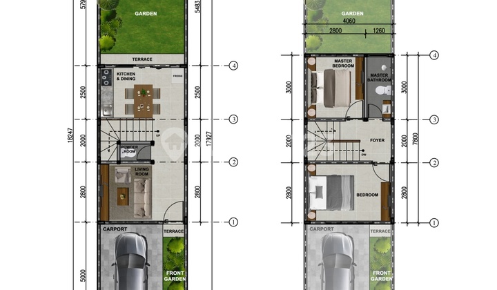 Rumah Inden 2 Lantai 2 Kamar Pemogan Denpasar Selatan Tipe 65 Harga Mulai 940 Juta