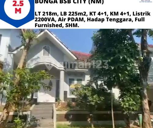 Jual Rumah di Graha Taman Bunga Bsb Full Furnished Tinggal Bawa Koper Aja