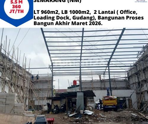 Sewa Gudang Bangunan Baru Proses Bangun di Lik Kaligawe 1
