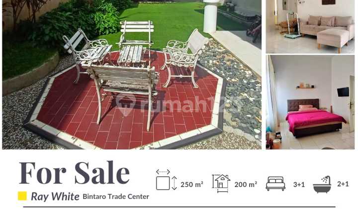 Rumah, 2 Lantai, SHM Bintaro Jaya Sektor 5 Luas 250M2 Rumah, 2 Lantai, SHM Bintaro Jaya Sektor 5 Luas 250M2