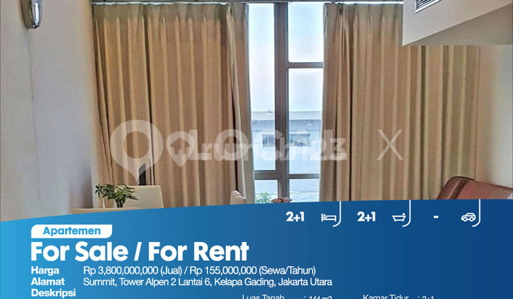 Apartemen Summit, Tower Alpen 2 Lantai 6, Kelapa Gading, Jakarta Utara 2