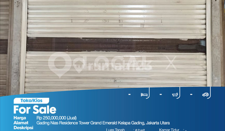 Toko/Kios Gading Nias Residence Tower Grand Emerald Kelapa Gading, Jakarta Utara Toko/Kios Gading Nias Residence Tower Grand Emerald Kelapa Gading, Jakarta Utara