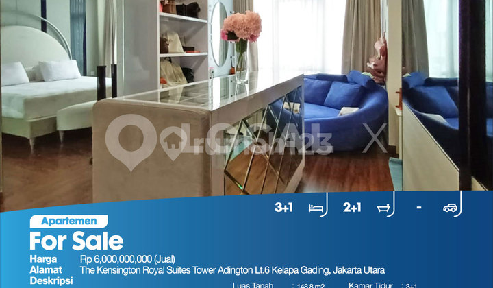 Apartemen The Kensington Royal Suites Tower Adington Lt.6 Kelapa Gading, Jakarta Utara 2