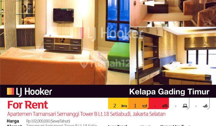 Apartemen Tamansari Semanggi Tower B Lt.18 Setiabudi, Jakarta Selatan 2