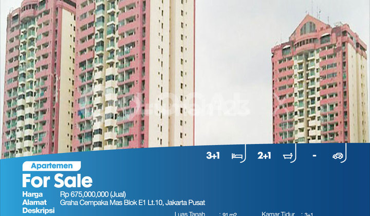 Apartemen Graha Cempaka Mas Blok E1 Lt.10, Jakarta Pusat 2