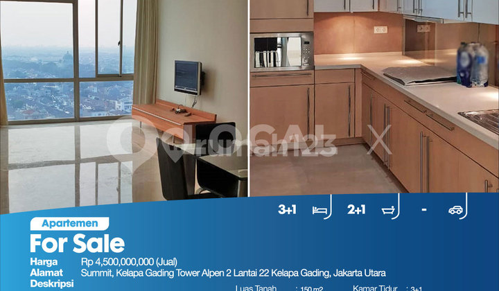 Apartemen Summit, Kelapa Gading Tower Alpen 2 Lantai 22 Kelapa Gading, Jakarta Utara 2