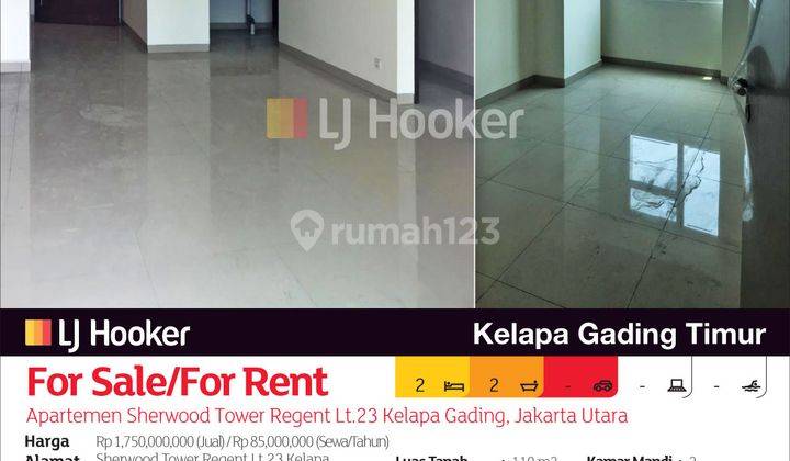 Apartemen Sherwood Tower Regent Lt.23 Kelapa Gading, Jakarta Utara 2