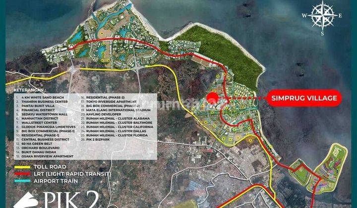 Kavling Simprug Village View Danau Unit Terbatas Uk 10x45 Posisi Sangat Bagus  2