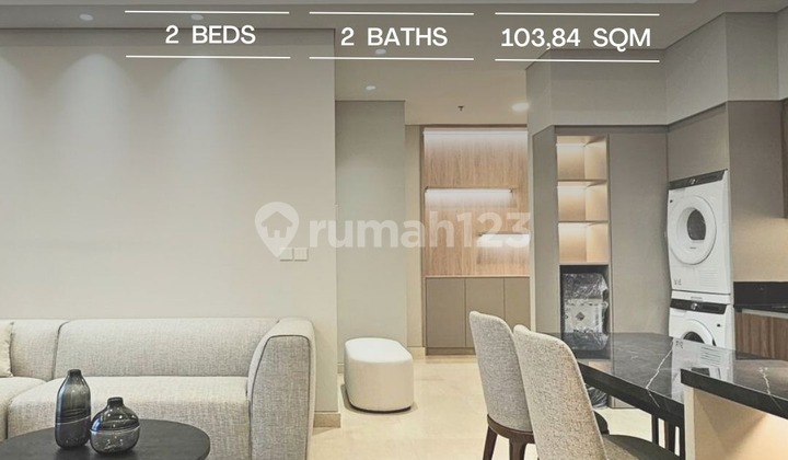 Sewa 57 Promenade 2 BR 104 Sqm, Bagus, Furnished, Dekat MRT Mall