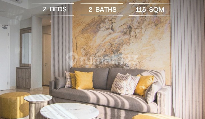 Sewa 57 Promenade 2 BR 115 Sqm, Bagus, Furnished, Dekat MRT Mall