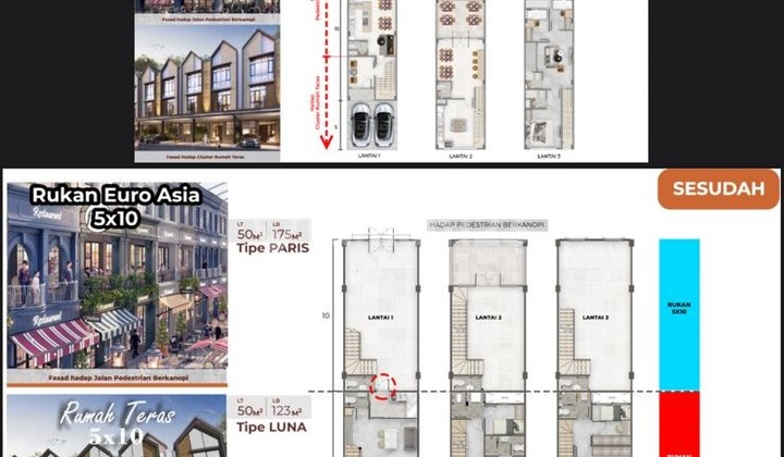 Rukan Euroasia PIK2 Two-Front Shophouse + Osaka House in a Good Location