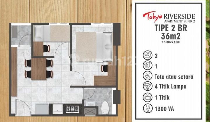 For Sale at a Loss: Tokyo Pik2 Apartment, 2BR, 36m², Very Cheap Price