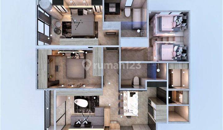 Disewakan Apartemen Gold Coast 3 BR 113sqm Full Furnish 2