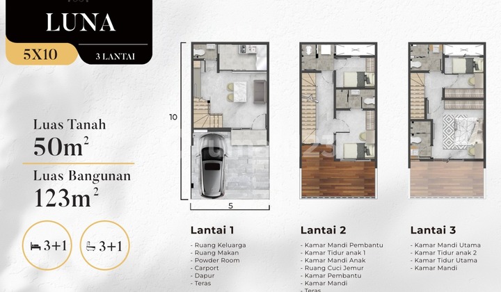 For Rent New House Osaka Residence Size 5x10 3 Floors Ready to Occupancy 2
