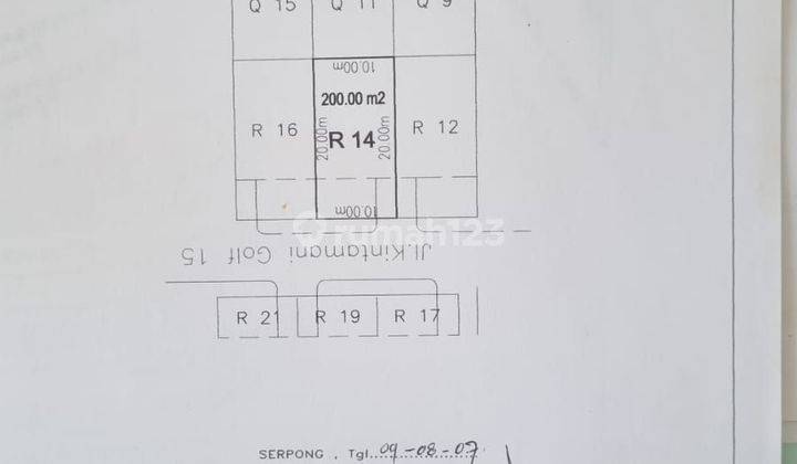 Dijual Kavling Di Phg Sapphire, Tidak Tusuk sate. Dekat Ke Summarecon Mal Serpong 1