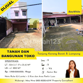 Dijual Tanah+Bangunan Toko SHM Bandarlampung Dijual Tanah+Bangunan Toko SHM Bandarlampung