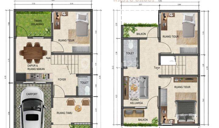 Hanya 500 Jutaan Rumah 2 Lantai Di Magelang 100 Meter Jalan Raya 4