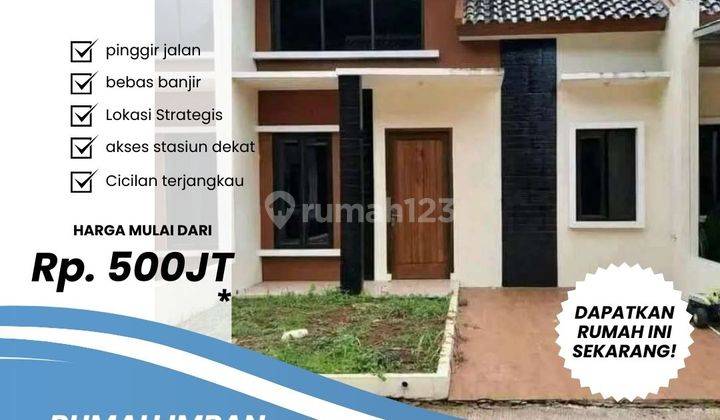 Rumah SHM Strategis Bebas Banjir Dekat Stasiun Citayam Tanpa Dp 1