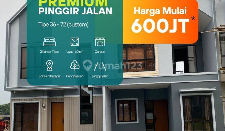 Rumah Bagus Bogor Pinggir Jalan 2 Lantai tanpa DP, kemang bogor 1