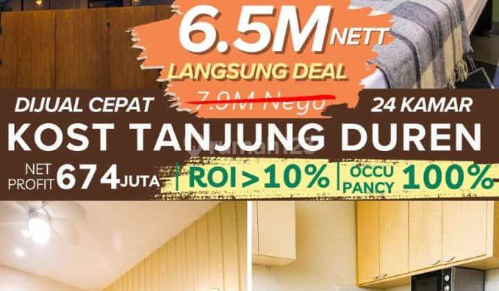 Kost Baru Full 100 Persen di Tanjung Duren, Jakarta Barat SHM 1