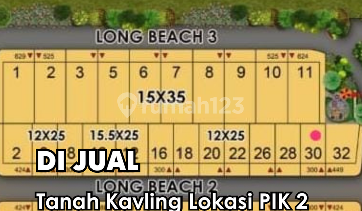 Dijual !!!  Tanah Kavling Lokasi PIK 2  Cluster Long Beach