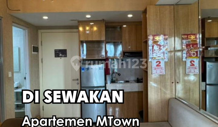 Di Sewakan !!! Apartment Mtown 2 BR Full Furnish AC 3 Unit