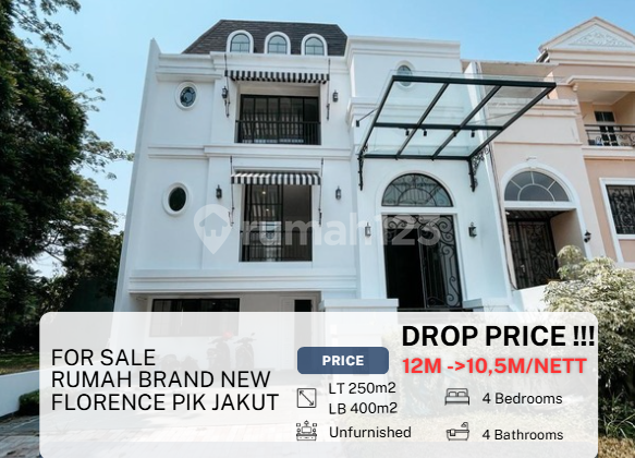 Rumah 3 Lantai Cluster Florence Pik Jakut For Sale