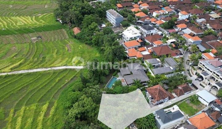 Di jual tanah di pererenan canggu dengan view sungai dan sawah sang cocok dengan villa pribadi ,  bonus gambar arsitek 