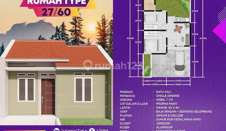 Rumah Mewah Minimalis di Perumahan Tulip Rangkas Residence Type 30/60 angsuran 1,5Jt an 3