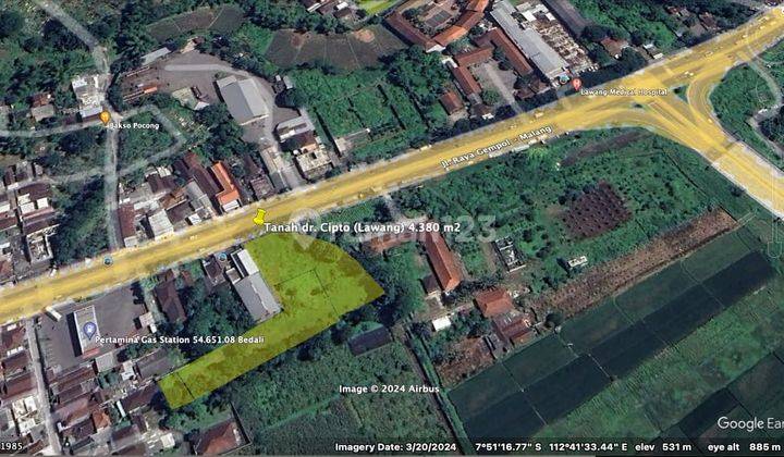 Dijual Tanah Strategis di Jalan Dr Cipto, Lawang Malang 1