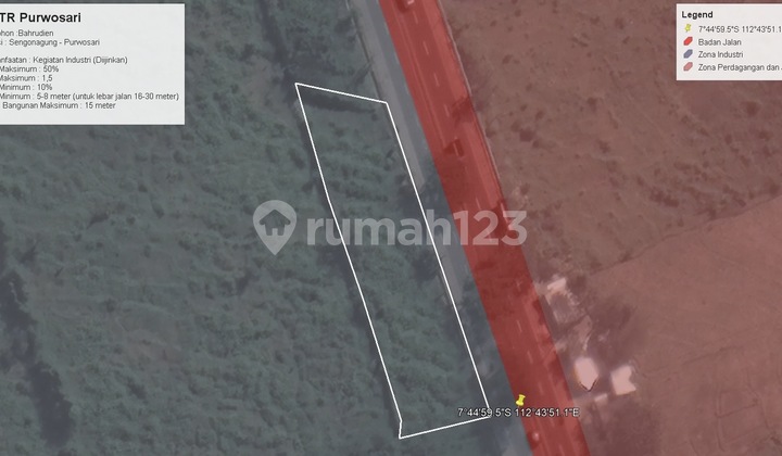 Dijual Tanah Strategis Nol Jalan Provinsi Di  Pasuruan