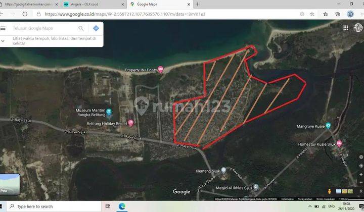 Tanah Dijual Pinggir Pantai Dan Sungai Sijuk Belitung 2